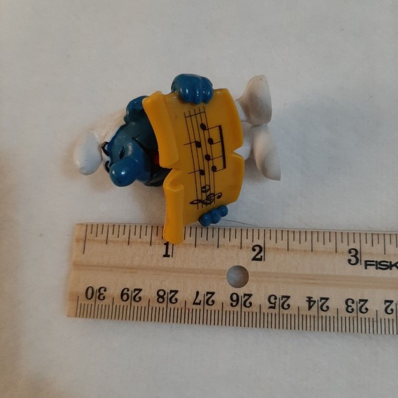 Smurfs Singer Caroler Smurf Sheet Music 1978 Vintage Schleich Figure Peyo - Picture 8 of 8